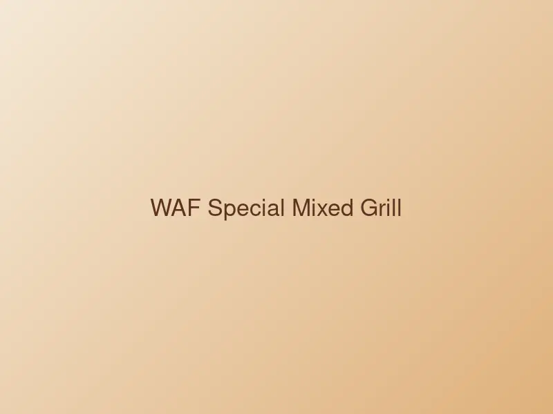 WAF special mixed grill platter with assorted tandoori items